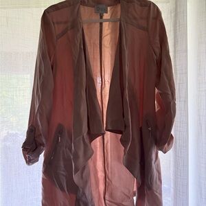 [M] Dusty Rose Dalia Open Front Jacket